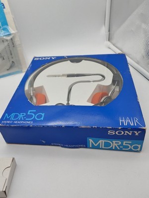 Sony MDR-5a Stereo Headphones 80s Dynamic Orange MADE IN JAPAN