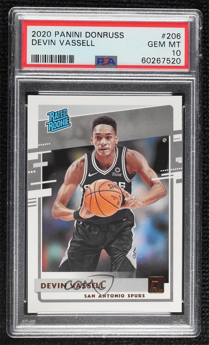 2020-21 Panini Donruss Rated Rookies Devin Vassell #206 PSA 10 GEM MT 5w7