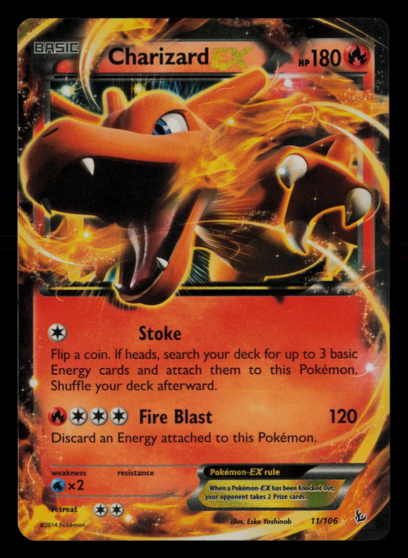 Charizard EX 11/106 Holo EX Rare Flashfire Pokemon Near Mint