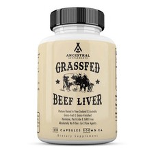 Ancestral Supplements Grass Fed Beef Liver 3000mg 180Caps New Zeland NonGMO