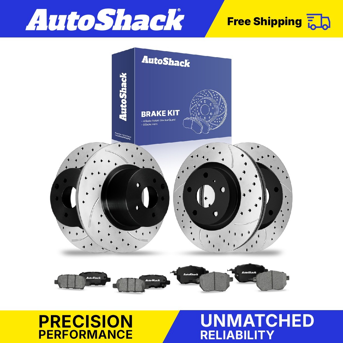 Front Rear Drilled Slotted Brake Rotors Ceramic Pads for 2005-2008 Nissan Maxima12.54