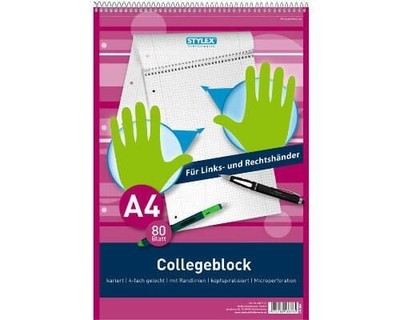 Stylex A4 Squared Spiral Pad (Pack of 80 Sheets)