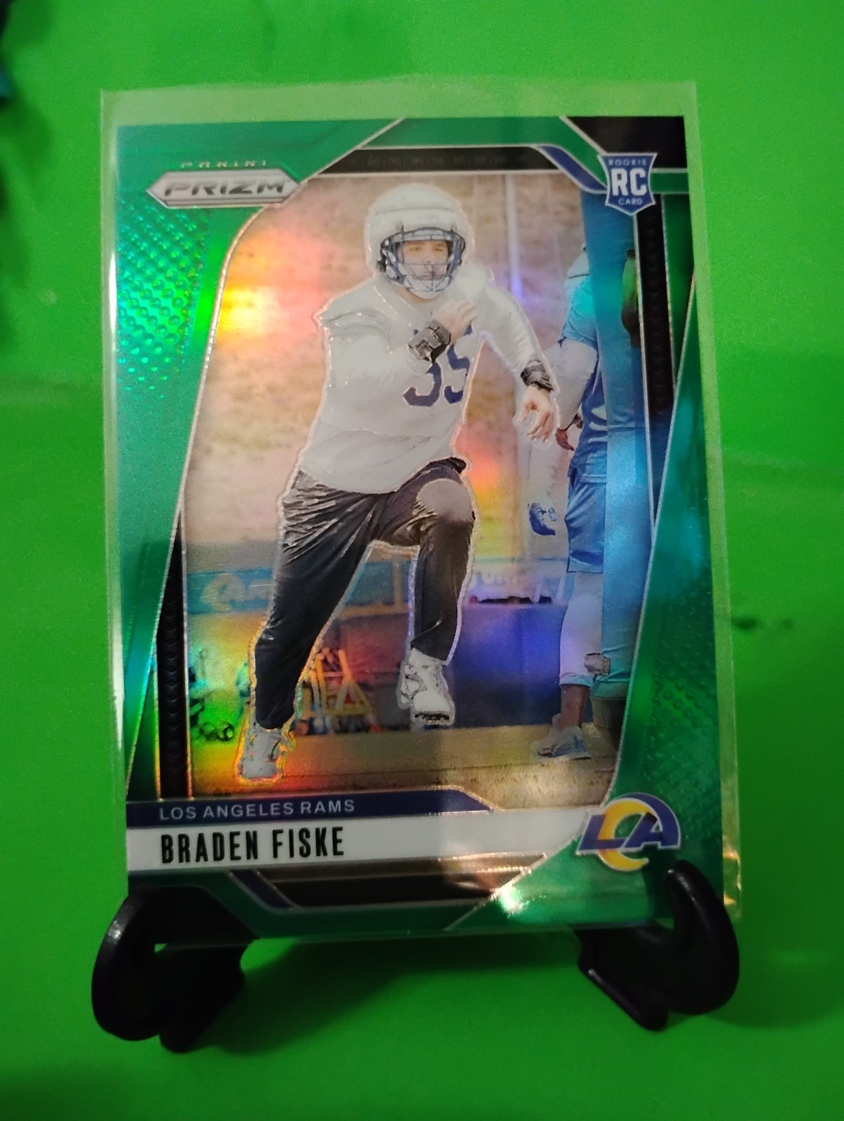 H3 2024 Panini Prizm - Rookies Braden Fiske #310 Green Prizm (RC)