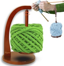 Forzater Yarn Holder for Knitting and Portable Wrist Yarn Holder Wooden Yarn Spi