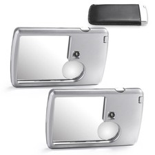 3X 6X Magnifying Glass Loupe Pocket Coin Jewelers Magnifier with Leather Sheath