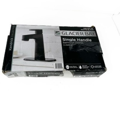 Glacier Bay Matte Black Single Handle Bathroom Faucet Kendrick 1008 028 126