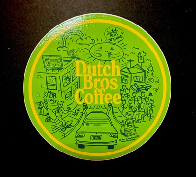 Dutch Bros Green Cityscape Luv Sticker