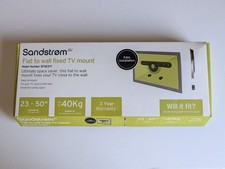 Sandstrom SFSEZ17 Flat to Wall Fixed TV Bracket for 23 - 55" Televisions - Black