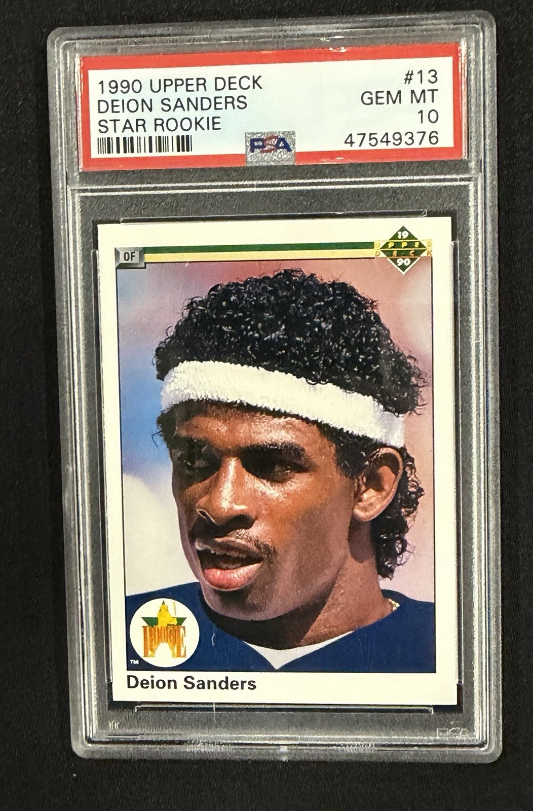 Deion Sanders #13 Baseball Cards 1990 Upper Deck trading card — raw and PSA graded price guide