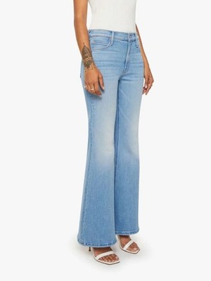 NWT - Mother Denim Lil  Doozy High Rise Flare - Light Blue - Size 26 Petite