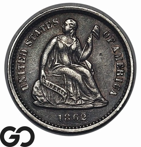 1862-P Seated Liberty Half Dime — photo from another recent sale