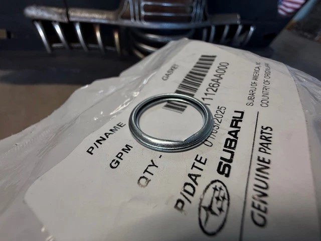 (50) 11126AA000 genuine gasket oil plug 85-18 Subaru - same as dealership OEM - Image 3 of 4