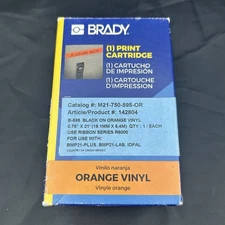 Brady ORANGE Label 3/4" Print Cartridge M21-750-595-OR  For BMP21-Plus