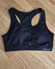 Head Women's Size Small Black Sporta Bra EUC Removable Pads
