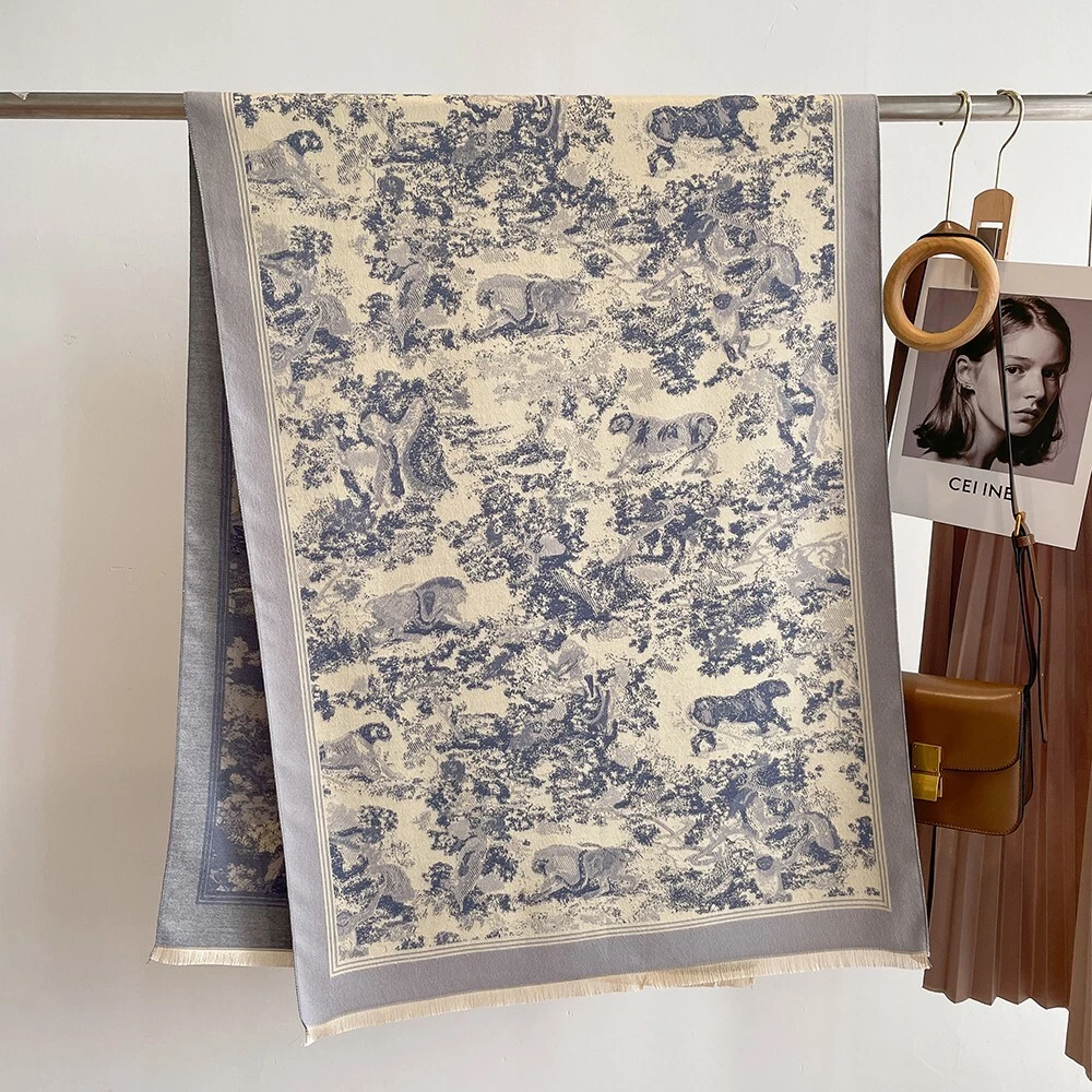 Toile Print Scarf Long Neck Warmer 65cmx185cm Cashmere Blend Poncho
Opens in a new window or tab