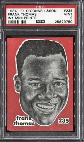 1984-91 O'Connell & Son # 235 Frank Thomas Ink Mini Prints PSA 9 Mint - Bild 1 von 2