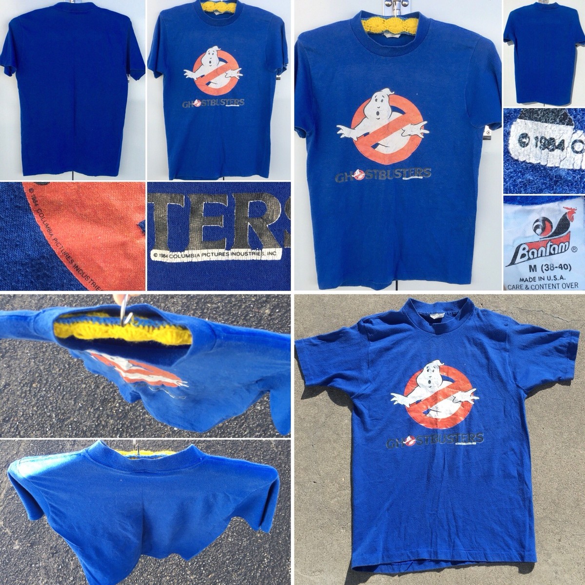 Vintage Ghostbusters T-Shirt c 1984 Columbia Pictures Bantam 80s 
