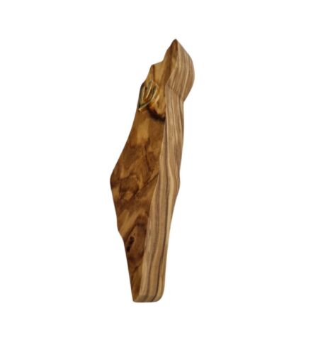 Mezuzah Case Israel Map Shape Crafted From Olive Wood For 7 Cm Scroll - Picture 2 of 4
