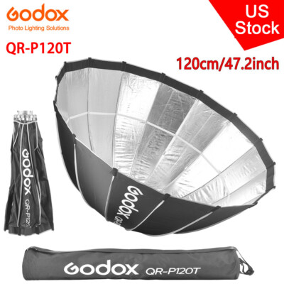 US Godox QR-P120T 120cm 47.2'' Studio Quick Release Compact Parabolic Softbox