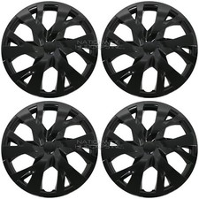 4 Black 2006-2020 Toyota Yaris 15" Hub Caps Wheel Rim Covers Snap On 4 Bolt Hubs