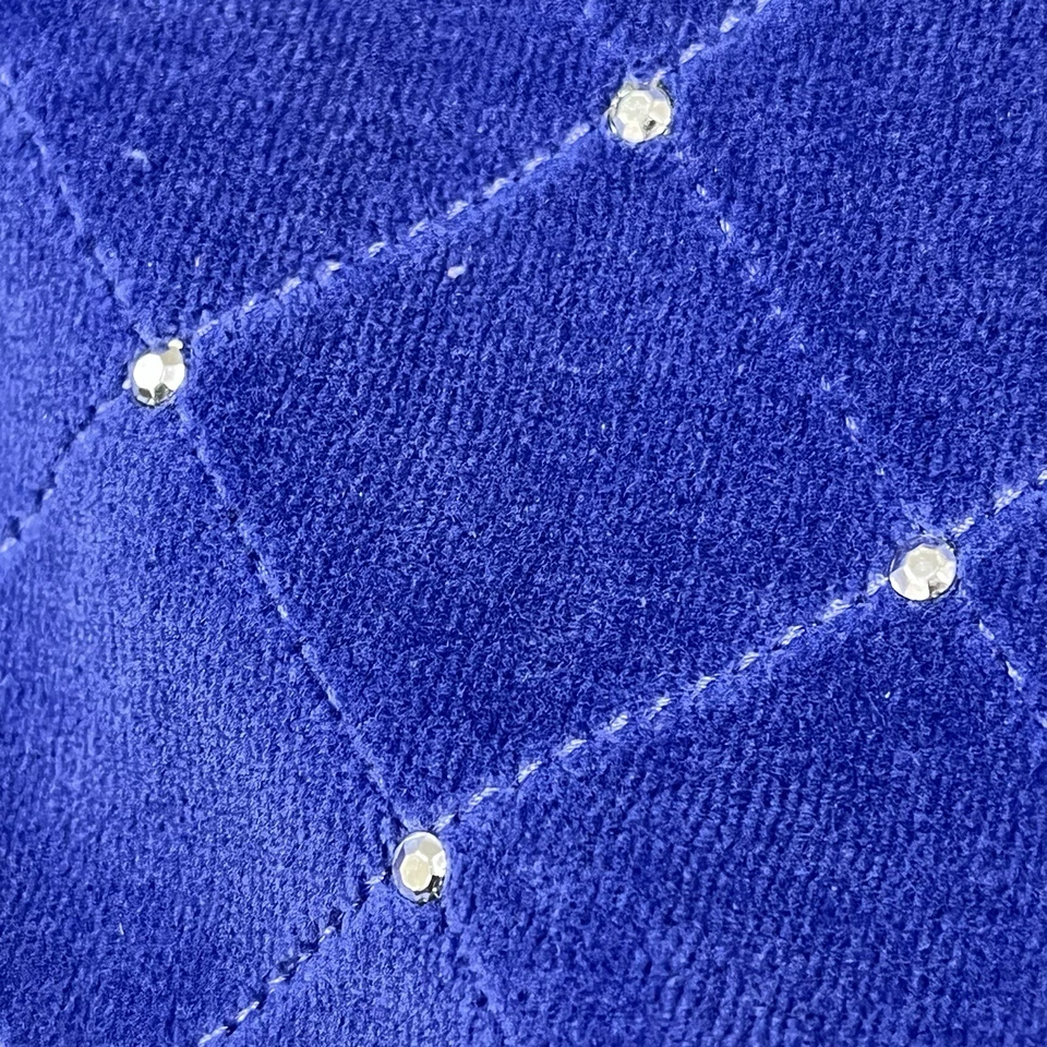 Quacker Factory Fleece Vest Womens XL Purple White Gemstones Full Zip - Image 2 of 4