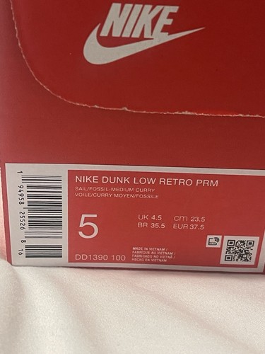 Size 5 - Nike Dunk Low Premium Medium Curry NEW - Picture 9 of 11
