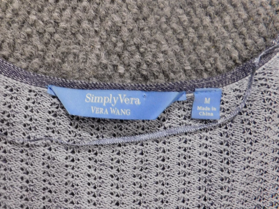 Suéter Simply Vera Vera Wang Mujer Medio Azul Jersey Elástico Foto 4 de 4