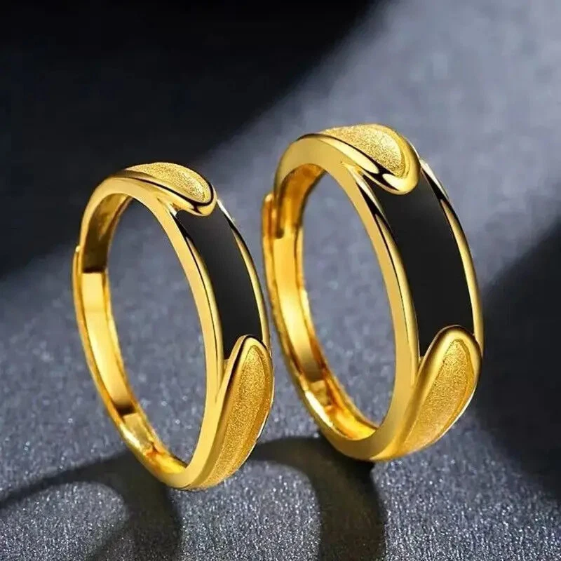 Venta caliente Anillos de gemas negros verdes blancos para hombres Anillos románticos para pareja nunca se desvanecen Foto 2 de 4