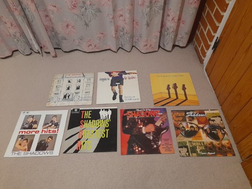 Collection of 7 The Shadows vinyl LPs Records Greatest Hits More Rock On Greats