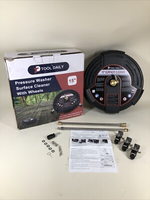 #ad #ad Tool Daily 15quot; Pressure Washer w Wheels 2 Power Washer Ext Wands 2 Extra Nozzle $74.99