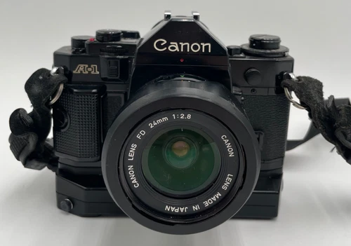 Canon A-1 35mm Film Camera FD 24mm f/2.8 Lens Tested