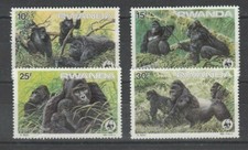 RUANDA, 1985 WWF Naturschutz Berggorilla 1292-95 **, (34335)