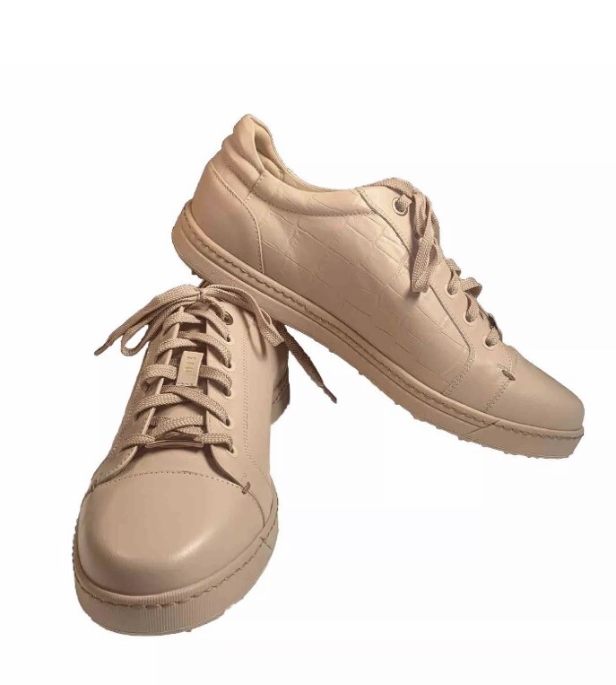 Royal Albartross Golf Shoes Mens 10 Leather Croc Embossed Vibram Soles