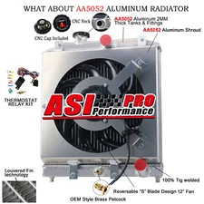 3 Rows Radiator+Shroud Fan For Honda Civic 92-00 D15 D16 EK EG Acura Integra GS