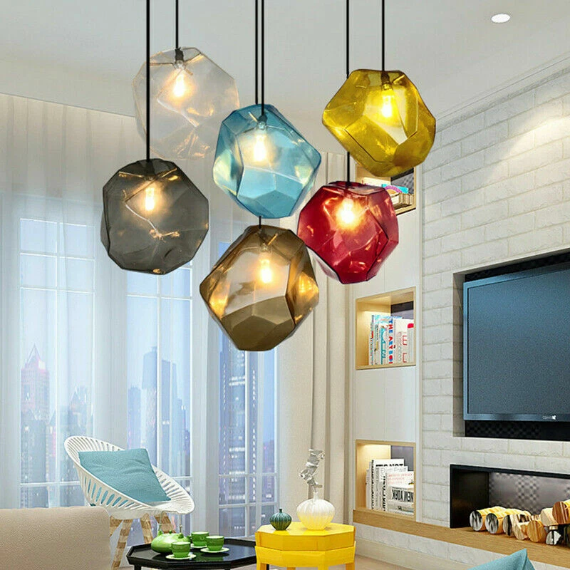 Multi coloured sale glass pendant lights