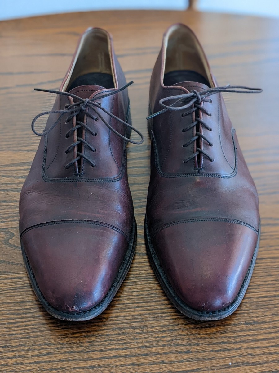 靴  Tweed by CHEANEY Cap Toe Shoes Vtg Tweed Cap Toe Shoes Sz 11 Leather Oxford Made By Cheaney