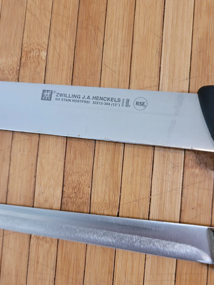 2 ZWILLING J.A. HENCKELS Twins 12"/7" Blades Kitchen Chef's Slicing Knives.OBO  - Image 2 of 4