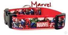 Marvel Comics dog collar Handmade adjustable buckle collar 1" wide or leash 