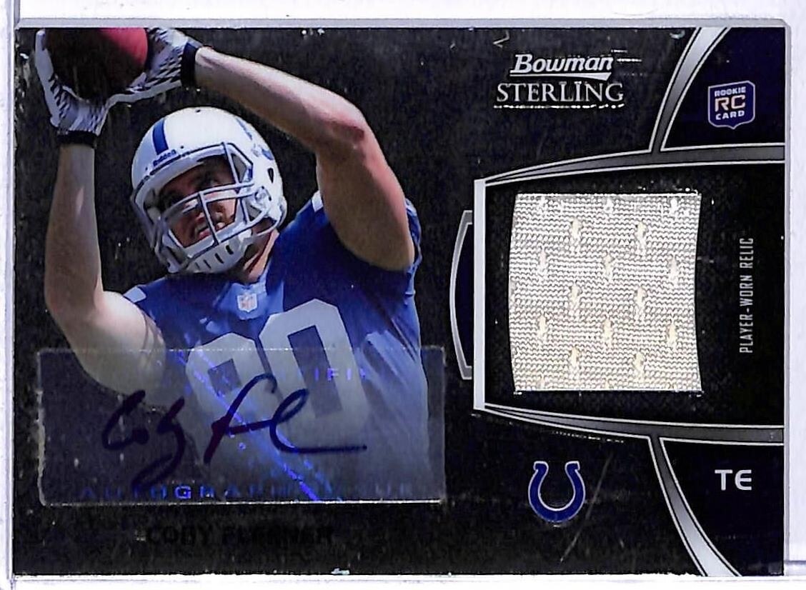 Coby Fleener Bowman Sterling Autograph Rookie Relic #CF Base