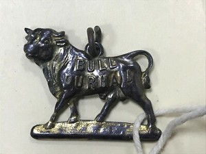 Authentic Vintage 14K Gold Plated Bull Durham Tobacco Advert. Pendant Charm w/Vtg Lighter