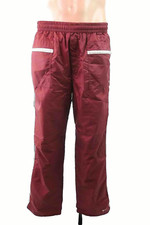 Vtg 90s Nike Red Maroon Nylon Track Pants Athletic Windbreaker Gym Womens M