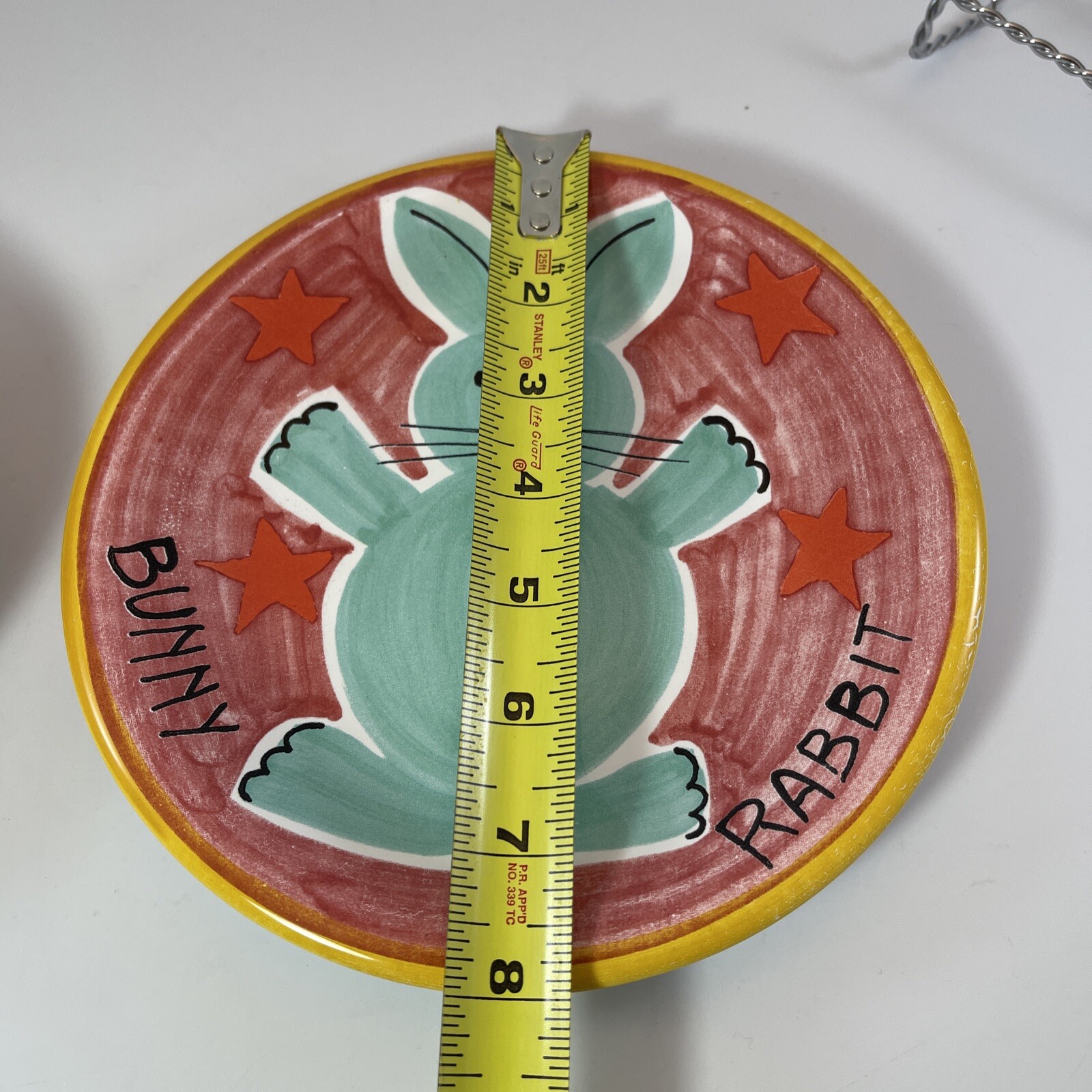 Ciao By Bellini Plate And Bowl Set Hand Painted Bunny Rabbits Childs Set Italy