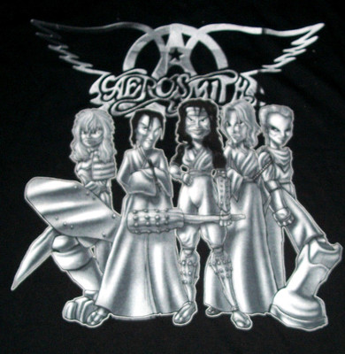 AEROSMITH NINE LIVES ROAR OFTHE DRAGON TOUR ANIME STYLE SHIRT