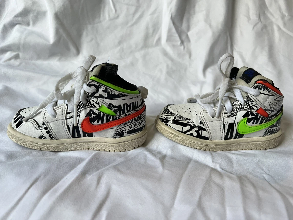 Nike Jordan Shoes Toddler 6c Mid Retro Over Logo Boy Girl | eBay