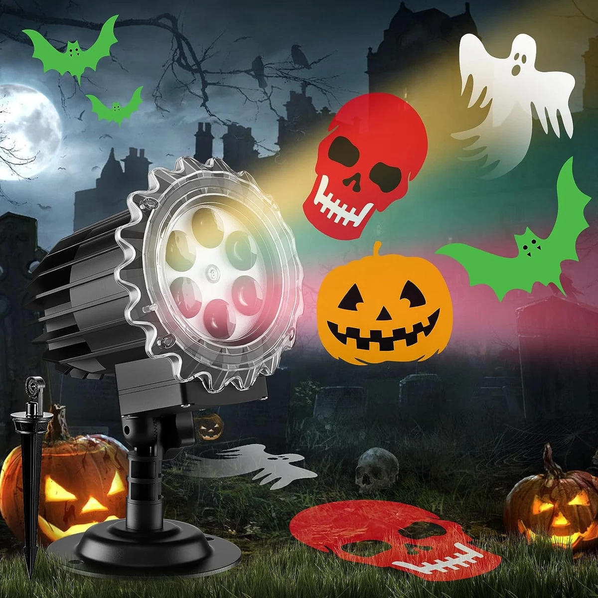 Outdoor halloween projection outlet