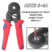 Cable Wire Connectors Terminal Ratchet Crimping Tool Insulated Crimper Pliers US