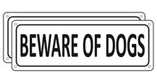 Beware of Dog Sign, 2 Pack Metal Dog Signs for Fence, Beware of Dog Sign-C06A