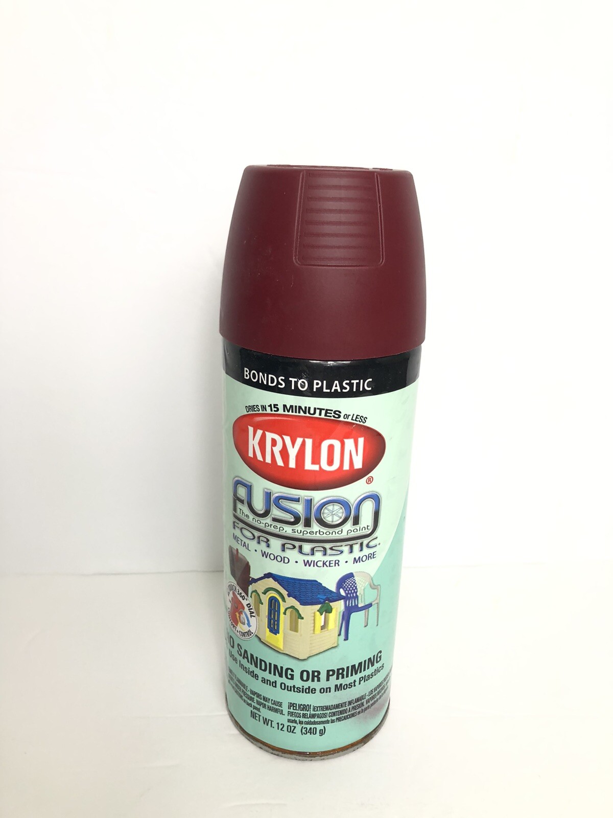Krylon Fusion For Plastic SATIN Spray Paint 2425 BURGUNDY Discontinued