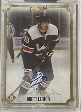 2021-22 Upper Deck Clear Cut Brett Leason Champs Rookie Auto Washington Capitals