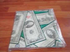 Money Gift Wrap 2 Sheets 20" x 30" Vintage 1991 Ivory Towers MIP Made in USA